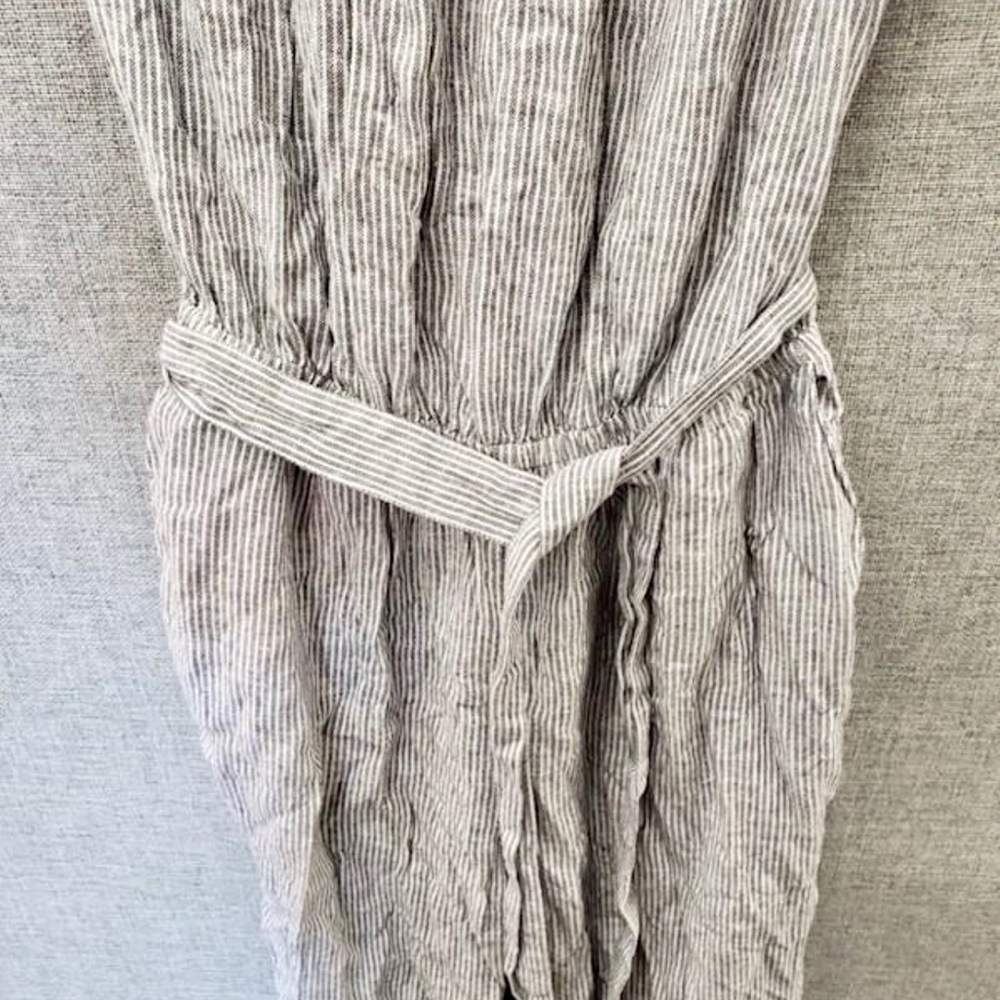 NWT Abercrombie blue and white striped jumpsuit